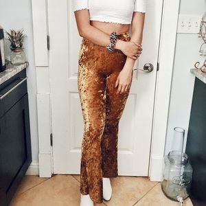 Velvet Flare Pants